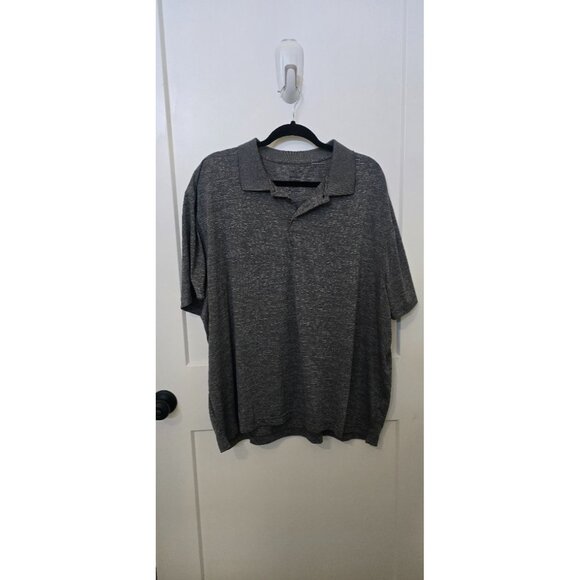 Haggar Mens Lightweight Polo Shirt 2XL Gray Heather Moisture-Wicking Performance - Picture 1 of 3